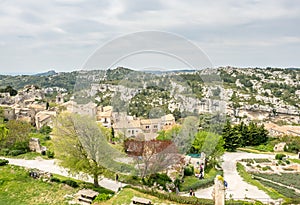 Lower courtyards in Les Baux-de-provence in France