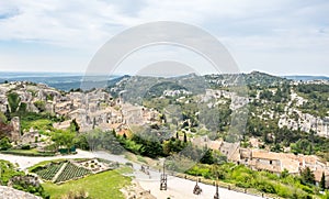 Lower courtyards in Les Baux-de-provence in France