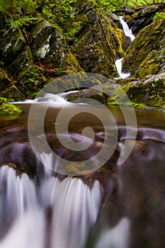 Lower Dark Hollow Falls, in it's lush, rocky enviroment in Shena