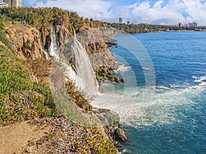 Lower Duden waterfall in Antalya, Turkey