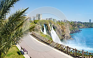 Lower Duden waterfall in Antalya, Turkey