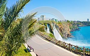 Lower Duden waterfall in Antalya, Turkey