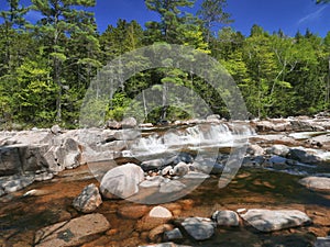 Lower Falls Along the Kancamagus Highway in New Hampshire