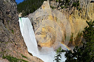 Lower Falls in Uncle Toms Trail, Grand Canyon of Yellowstone