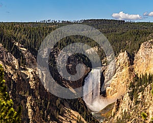Lower falls of the Yellowstone River in Yellowstone National Park