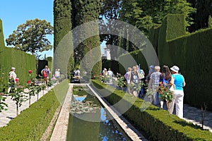 Lower Gardens of Generalife, Granada, Spain