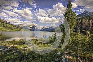 Lower Green River Lake with Square Top Mountain.