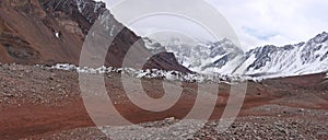 Lower Horcones Glacier, Aconcagua, Argentina