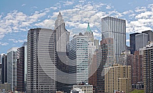 Lower Manhattan from brooklyn bridge Skyline