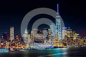 Lower Manhattan by night