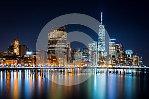 Lower Manhattan by night