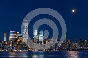 Lower Manhattan Skyline at blue hour