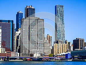 Lower Manhattan skyline panorama