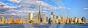 Lower Manhattan skyline panorama