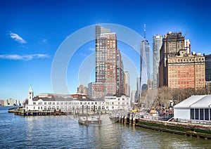 Lower Manhattan at sunny day