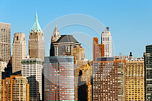 Lower Manhattan West side and Financial District highrises photo