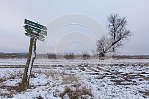 Lower Oder Valley National Park in winter