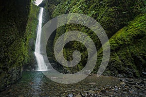 Lower Oneonta Falls waterfall located in Western Gorge, Oregon.