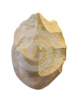 Lower paleolithic pebble biface photo