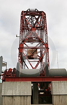 The lower part of the crane