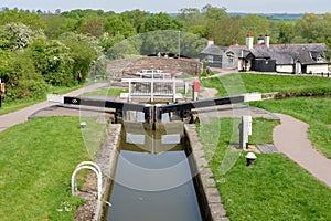 Foxton Locks on the Grand Union Canal, Leicestershire, UK