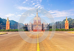 Lower part of the Rashtrapati Bhavan, the official residence of the President of India, New Dehli