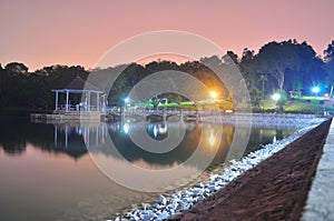 Lower Peirce reservoir by night