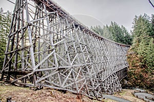 Lower Right side of the Kinsol Trestle of Shawnigan Lake Vancouver Island