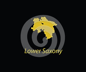 Lower Saxony outline map state Germany symbol