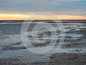 Lower Saxony Wadden Sea off Cuxhaven Sahlenburg at low tide, Germany