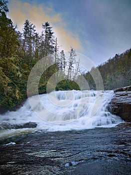 Lower section of Triple Falls in DuPont State Forest