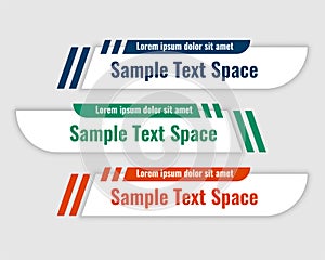 lower third banners in curve style design