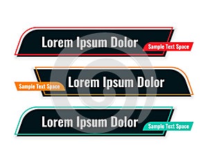 Lower third banners in dark theme