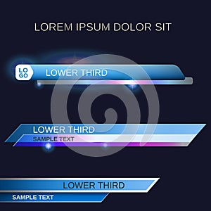 Lower third banners - vector photo