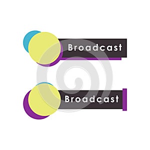 Lower third design. simple circle broadcast design equipment