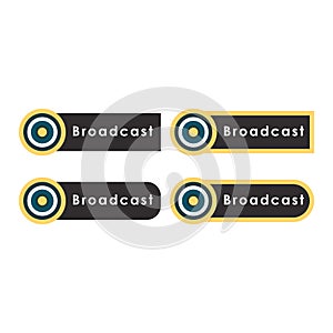 Lower third design. simple circle broadcast design equipment