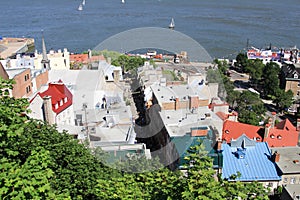 Lower town of Old Quebec city ,canada