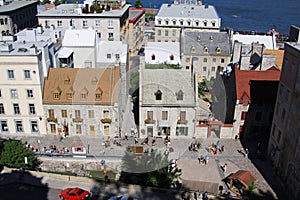 Lower town of Old Quebec city ,canada