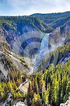 Lower Waterfall at Grand Canyon of Yellowstone National Park