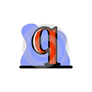 Lowercas Letter Q Conceptual Vector Illustration Design Icon