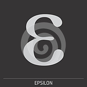 Epsilon greek letter icon photo