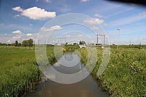 The lowest polder in the Netherlands Zuidplaspolder between Gouda and Rotterdam