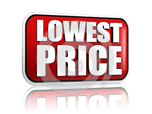 Lowest price in red banner photo