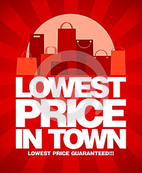 Lowest price in town sale design. photo