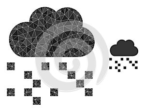 Vector Lowpoly Digital Cloud Icon