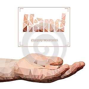 Lowpoly polygon left hand