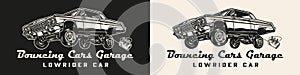 Lowrider custom garage vintage emblem