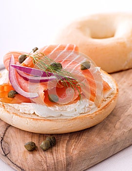 Lox and Bagel with Cream Cheese