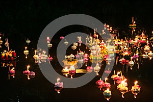 Loy krathong festival, thailand photo