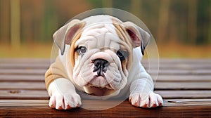 loyal english bulldog puppy